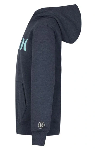 Hurley Heat Fleece Logo Hoodie In Blue