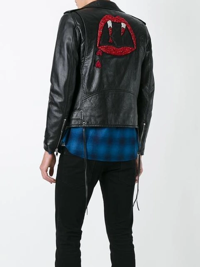 Shop Saint Laurent 'blood Luster' Motorcycle Jacket