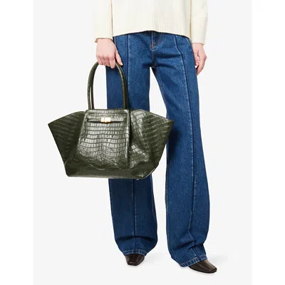 Demellier Womens Moss Green The New York Leather Tote Bag In Green