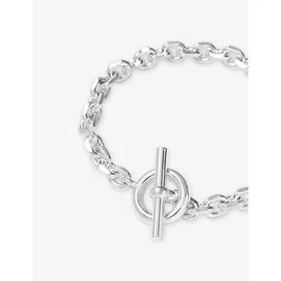 The White Company S T-bar Silver-plated Brass Bracelet In Silver