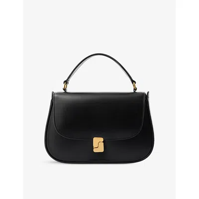 Soeur Womens Noir Bella Leather Top-handle Bag In Black