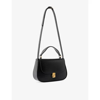 Soeur Womens Noir Bella Leather Top-handle Bag In Black