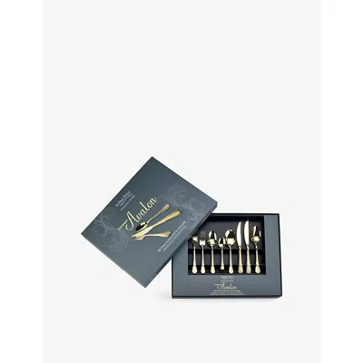 Arthur Price Stainless Steel Champagne Avalon 60-piece Pvd-coated Stainless-steel Cutlery Set In Silver