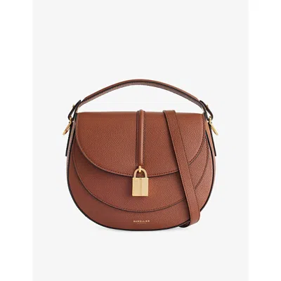 Demellier Womens Tan Siena Leather Saddle Bag In Brown