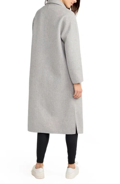 Belle & Bloom Guest List Oversized Double Breasted Wool Blend Coat In White
