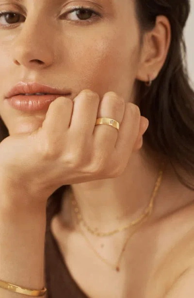 Monica Vinader Lab Grown Diamond Essential Band Ring In Gold