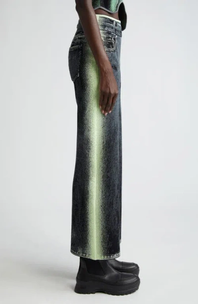 Ph5 Womens Black Green Zahra Wide-leg High-rise Recycled Viscose And Rayon-blend Knitted Trousers In Black