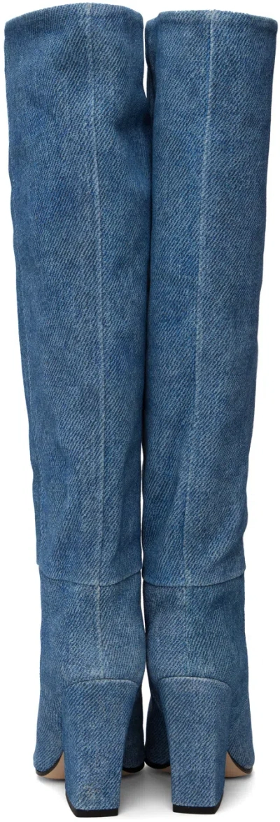 Paris Texas Pointed Boots In Blue