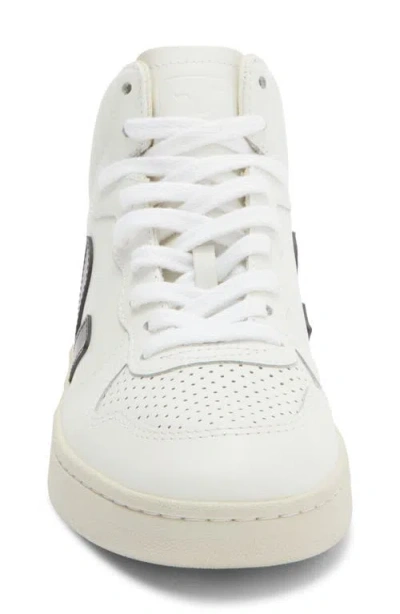 Veja V-15 Mid Top Sneaker In White