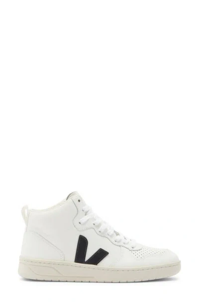Veja V-15 Mid Top Sneaker In White