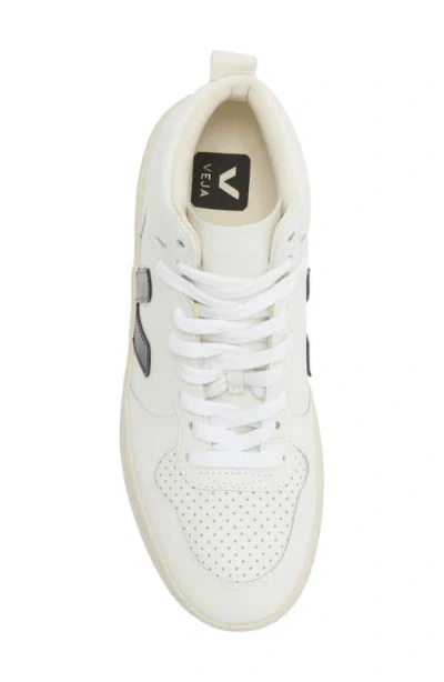 Veja V-15 Mid Top Sneaker In White
