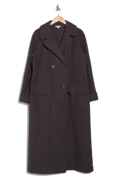 Max Studio Double Breasted Coat In Brown