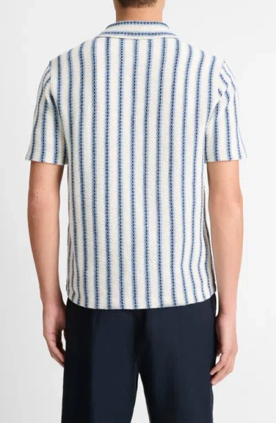 Vince Classic Fit Short Sleeve Button-up Shirt In White