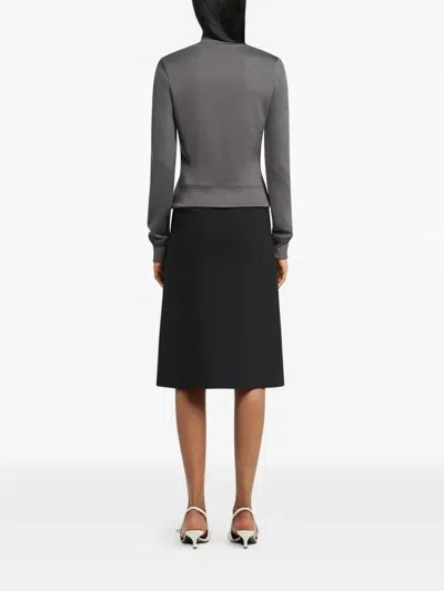 Courrèges Logo Zip Jacket In Gray