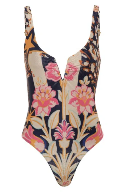 Maaji Patchwork Rose Cassidy Reversible One-piece Swimsuit In Multi