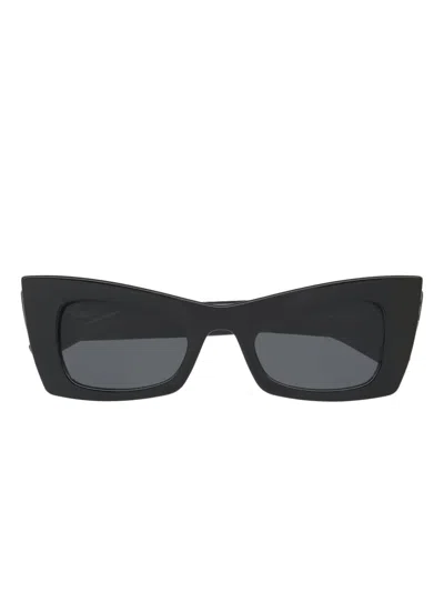 Saint Laurent Sl 702 Cat-eye Sunglasses In Black
