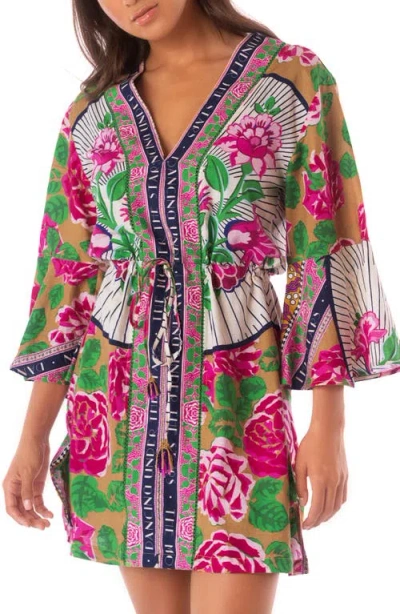 Maaji Cerice Bouquet Enjoyable Cover-up Minidress In Multi