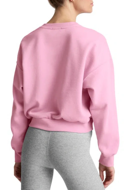 Beyond Yoga On The Go Crewneck Sweatshirt In Pink