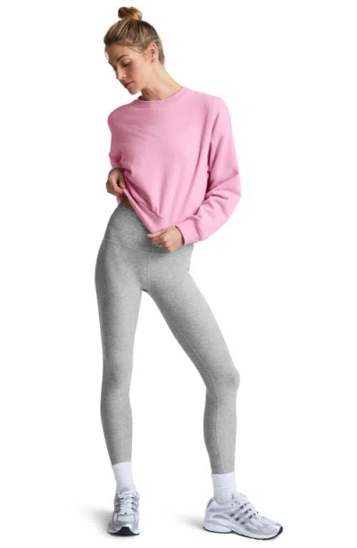 Beyond Yoga On The Go Crewneck Sweatshirt In Pink