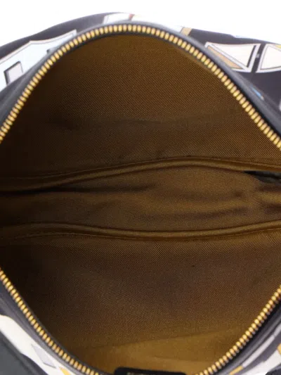 Pre-owned Hermes Sursoie To Go Pouch Printed Silk And Leather Crossbody Bag In Blue