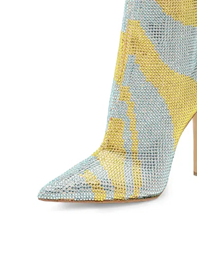 Celia Kritharioti Crystal-embellished Boots In Yellow