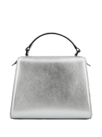Valentino Logo-detail Tote Bag In Silver