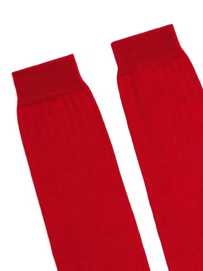 Maison Margiela Tabi Socks In Red