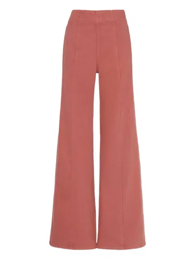 Ulla Johnson Bianca Flared High-waist Jeans In Red