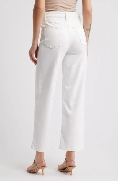 Frame The Pencil Crop High Waist Ankle Slim Straight Leg Jeans In White