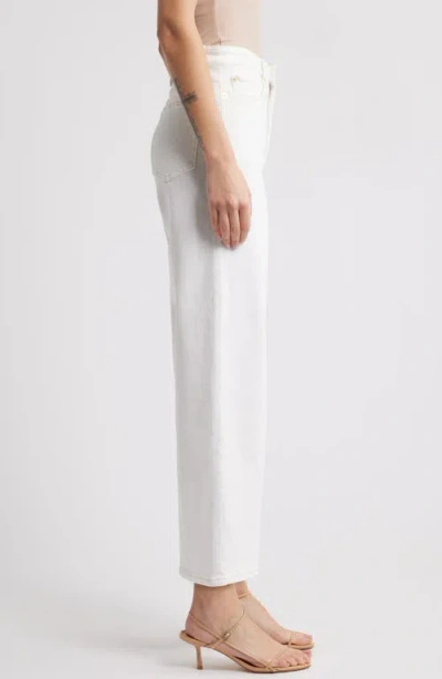 Frame The Pencil Crop High Waist Ankle Slim Straight Leg Jeans In White