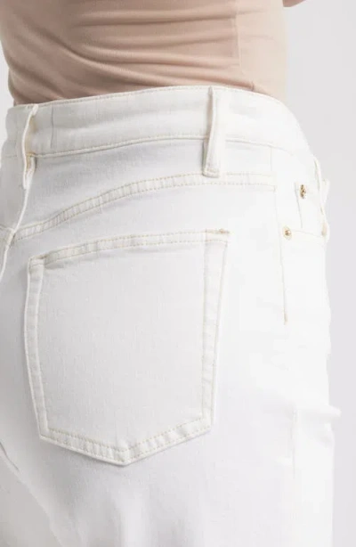 Frame The Pencil Crop High Waist Ankle Slim Straight Leg Jeans In White