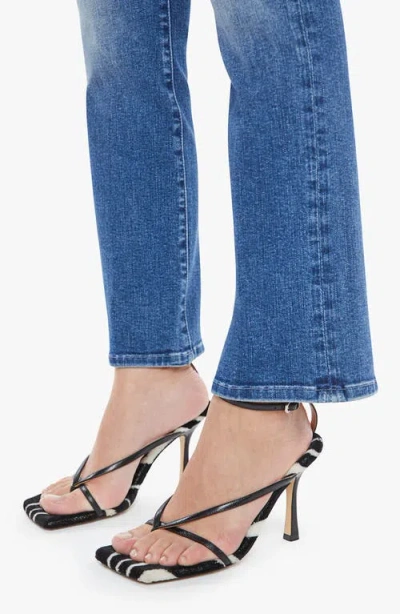 Mother The Outsider Mid Rise Ankle Fray Jeans In Uncharted Waters In Blue
