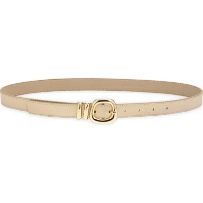 Nordstrom Rack Faux Leather Double Keeper Belt In Brown