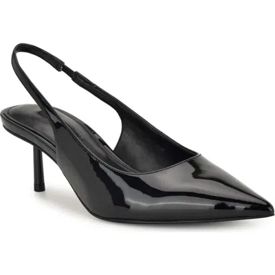 Nine West Hunny Slingback Pointed Toe Pump In Black