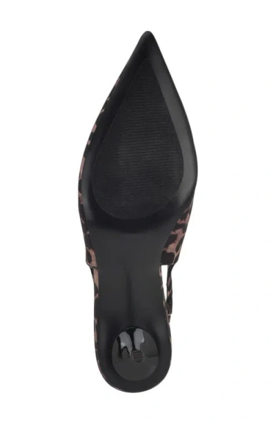 Nine West Hunny Slingback Pointed Toe Pump In Animal Print