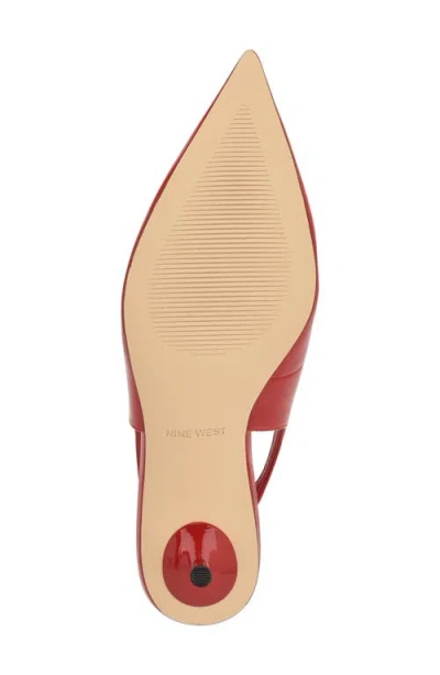 Nine West Hunny Slingback Pointed Toe Pump In Red