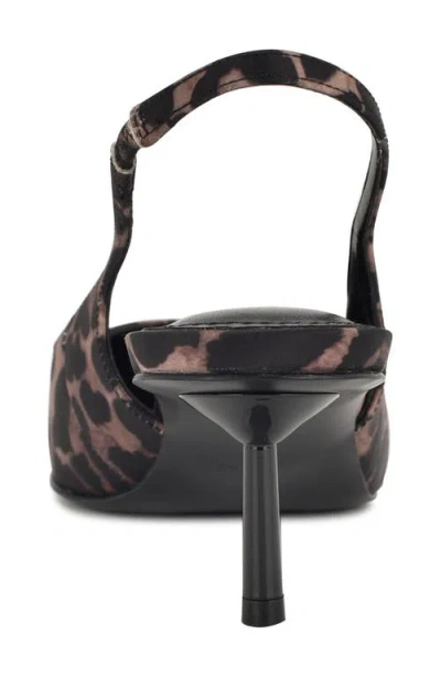 Nine West Hunny Slingback Pointed Toe Pump In Animal Print
