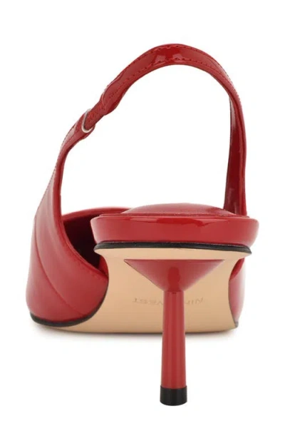 Nine West Hunny Slingback Pointed Toe Pump In Red