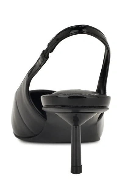 Nine West Hunny Slingback Pointed Toe Pump In Black