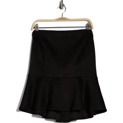 By Design Danger Faux Suede Top In Black