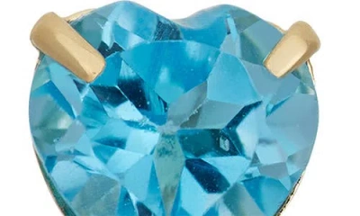 Fzn 10k Gold Topaz Heart Stud Earrings In Gold
