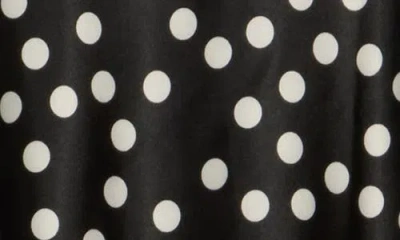Renee C Polka Dot Midi Skirt In Black