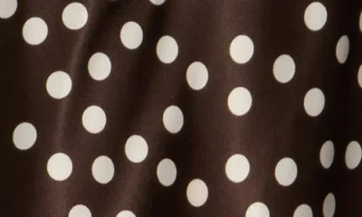 Renee C Polka Dot Midi Skirt In Brown