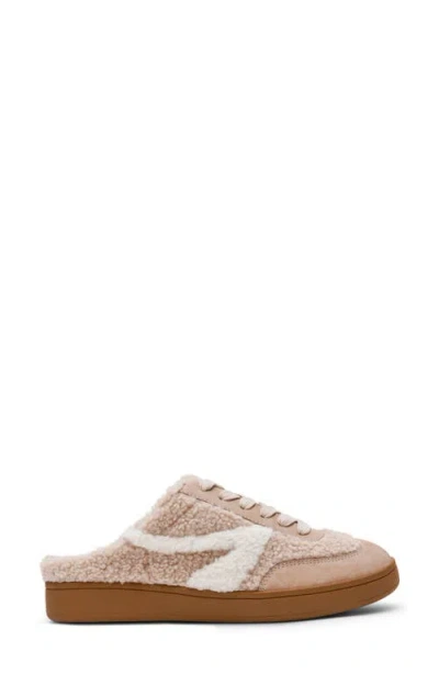 Dolce Vita Dv By  Vitally Faux Shearling Lined Mule Sneaker In Neutral