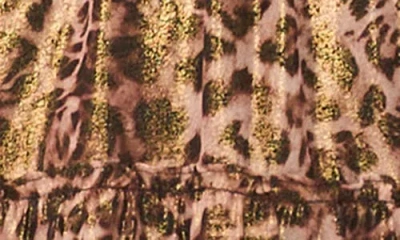 Halogen ® Long Sleeve Tiered Midi Dress In Animal Print