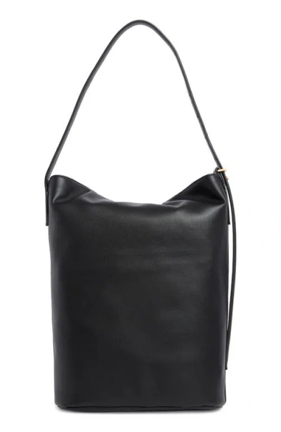 Sam Edelman Harlyn Pebbled Leather Bucket Bag In Black