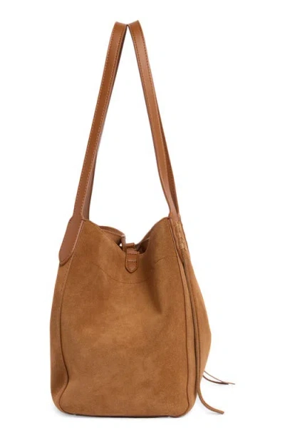 Sam Edelman Hellen Suede Tote Bag In Brown