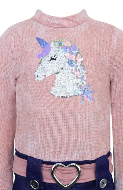 Zunie Kids' Marsha Mixed Media Dress In Multi