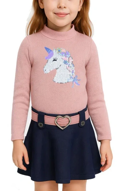 Zunie Kids' Marsha Mixed Media Dress In Multi