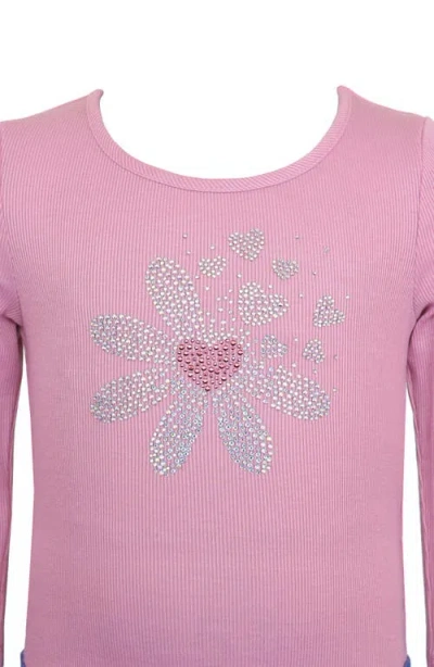 Zunie Kids' Marsha Mixed Media Dress In Multi